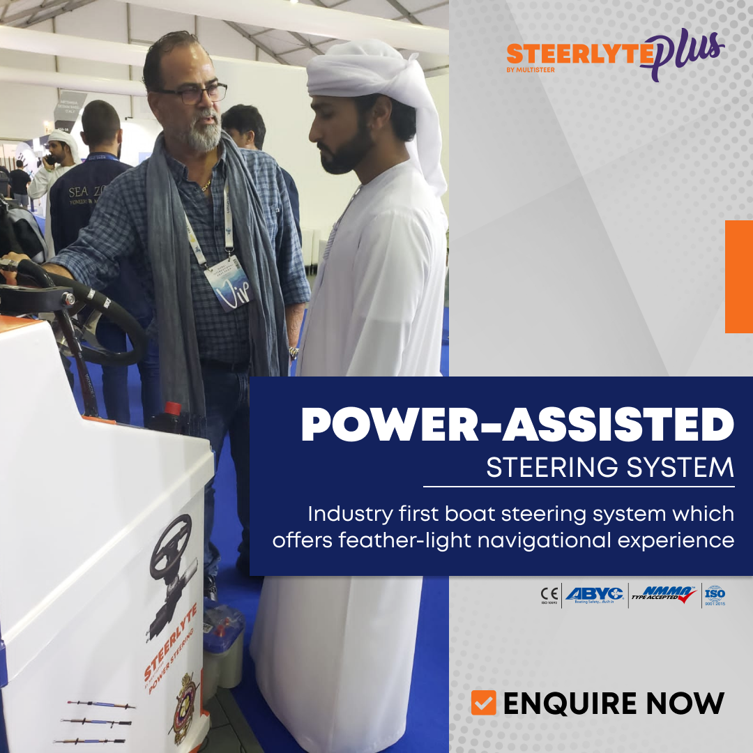  Power-Assisted Boat Steering System | Steerlyte Plus