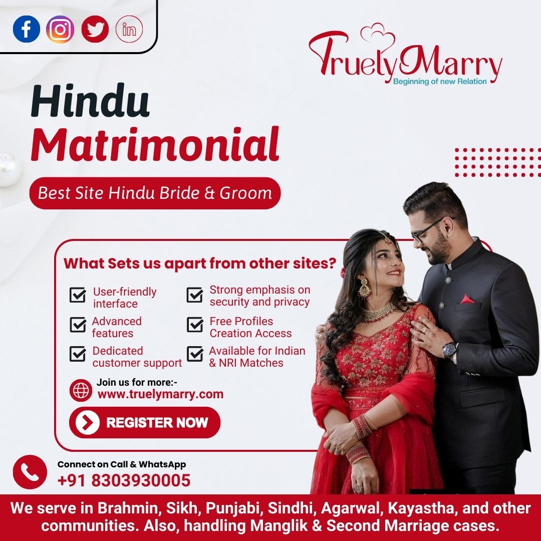  Hindu Matrimonials | Join us now for Free |Truelymarry