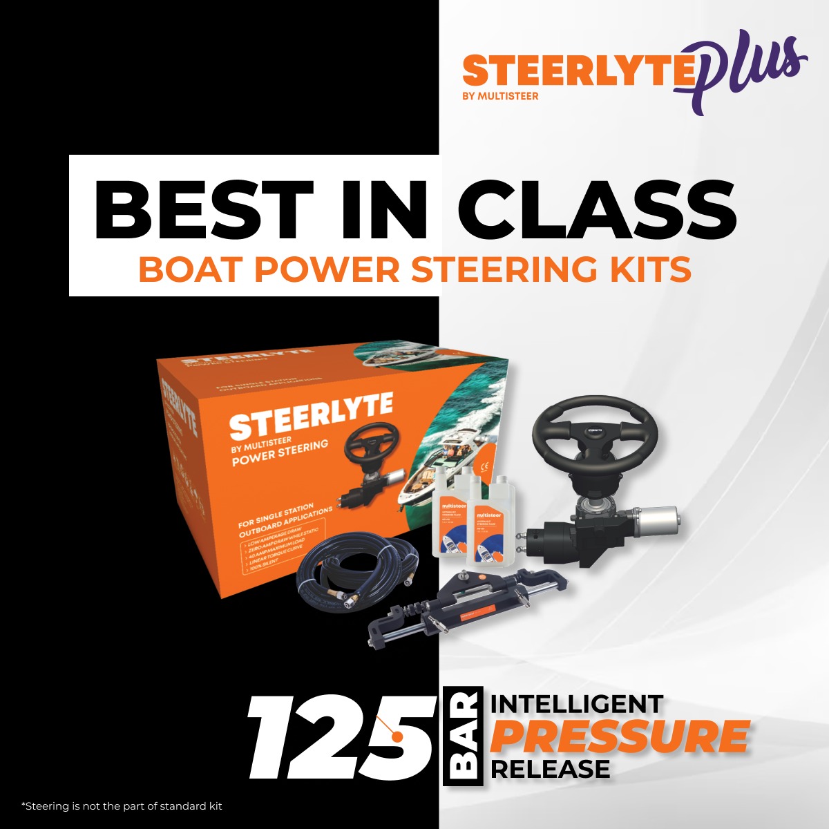  Power-Assist Steering System for Outboard | Steerlyte Plus