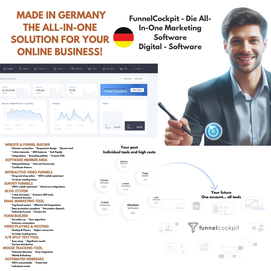  Streamline Your Marketing Efforts: FunnelCockpit - Your German Digital Marketing Software