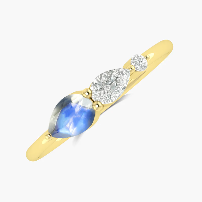  Buy White Rainbow Moonstone Ring Online at Goodstone Jewels