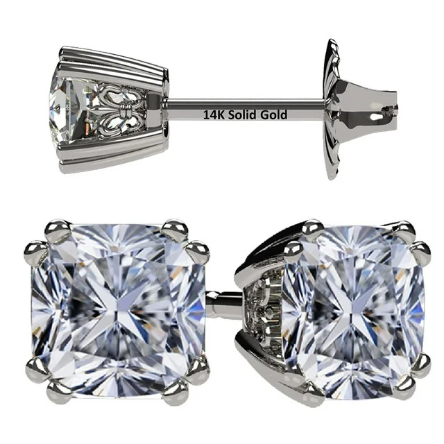 "Unlock Radiance with NANA Jewels Cushion CZ Stud Earrings!