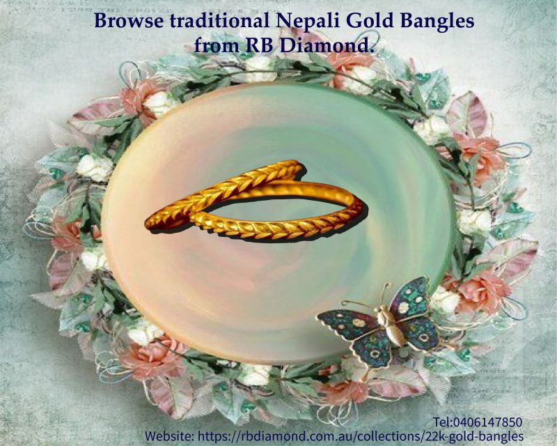  Browse traditional Nepali Gold Bangles from RB Diamond
