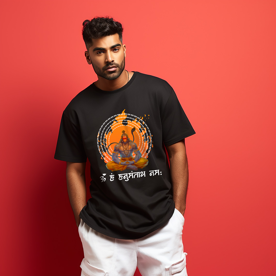  Elevate Your Style with Hanuman, Jai Shree Ram, Sanatani, and Hindu Oversized Tshirts