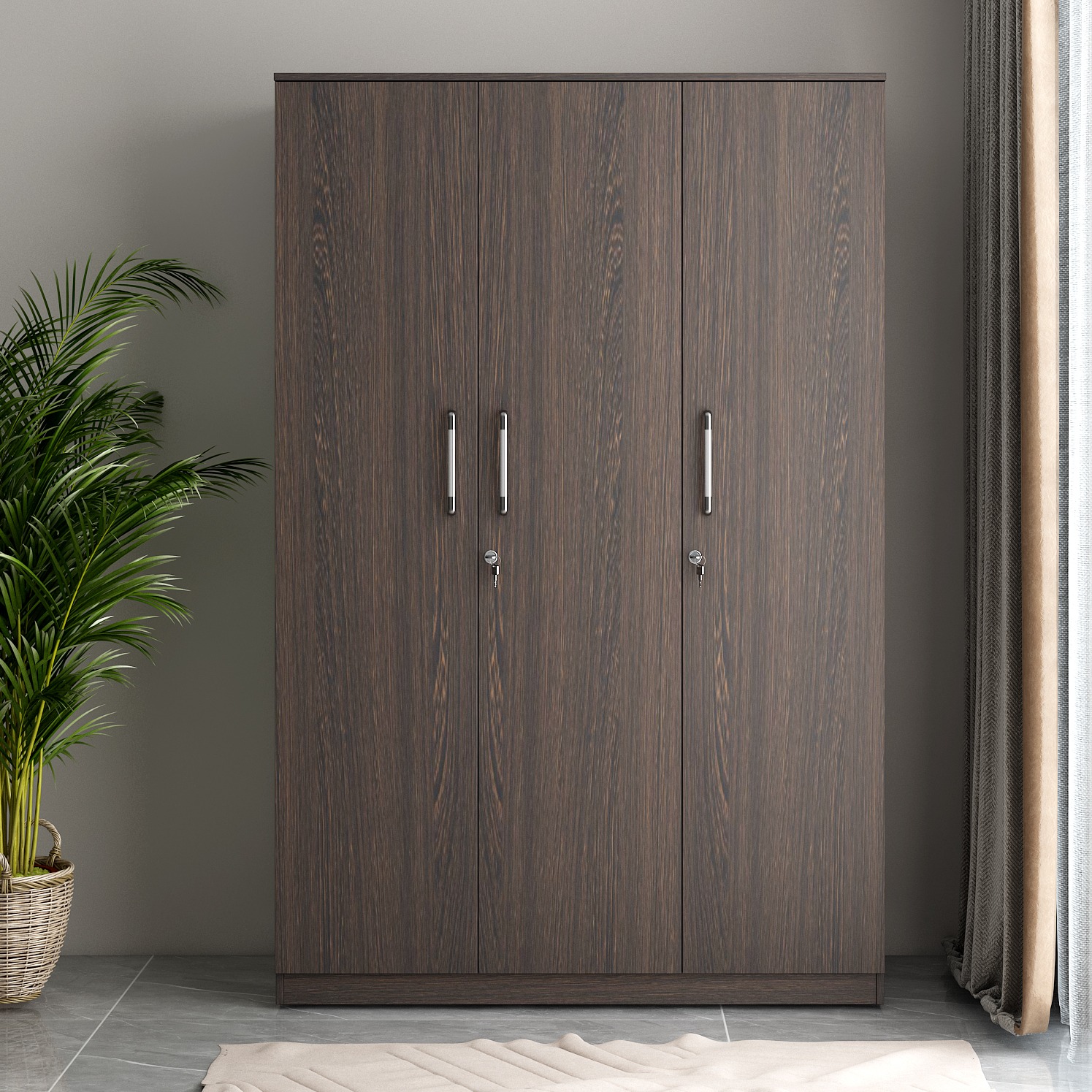  Buy a 3 Door Engineered Wood Wardrobe Upto 55% off