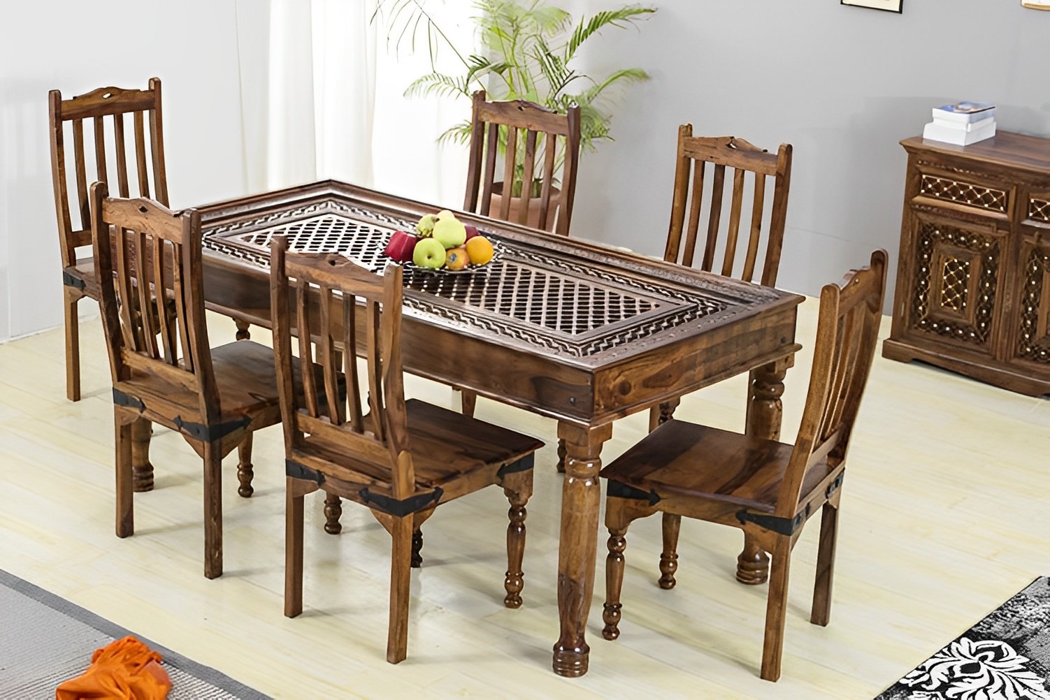  Buy a Sheesham Wood 6 Seater Dining Table Set Upto 60% off