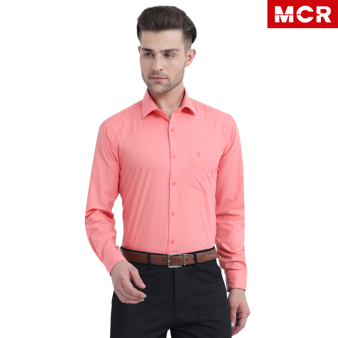  Men's peach color shirt | MCR Shopping