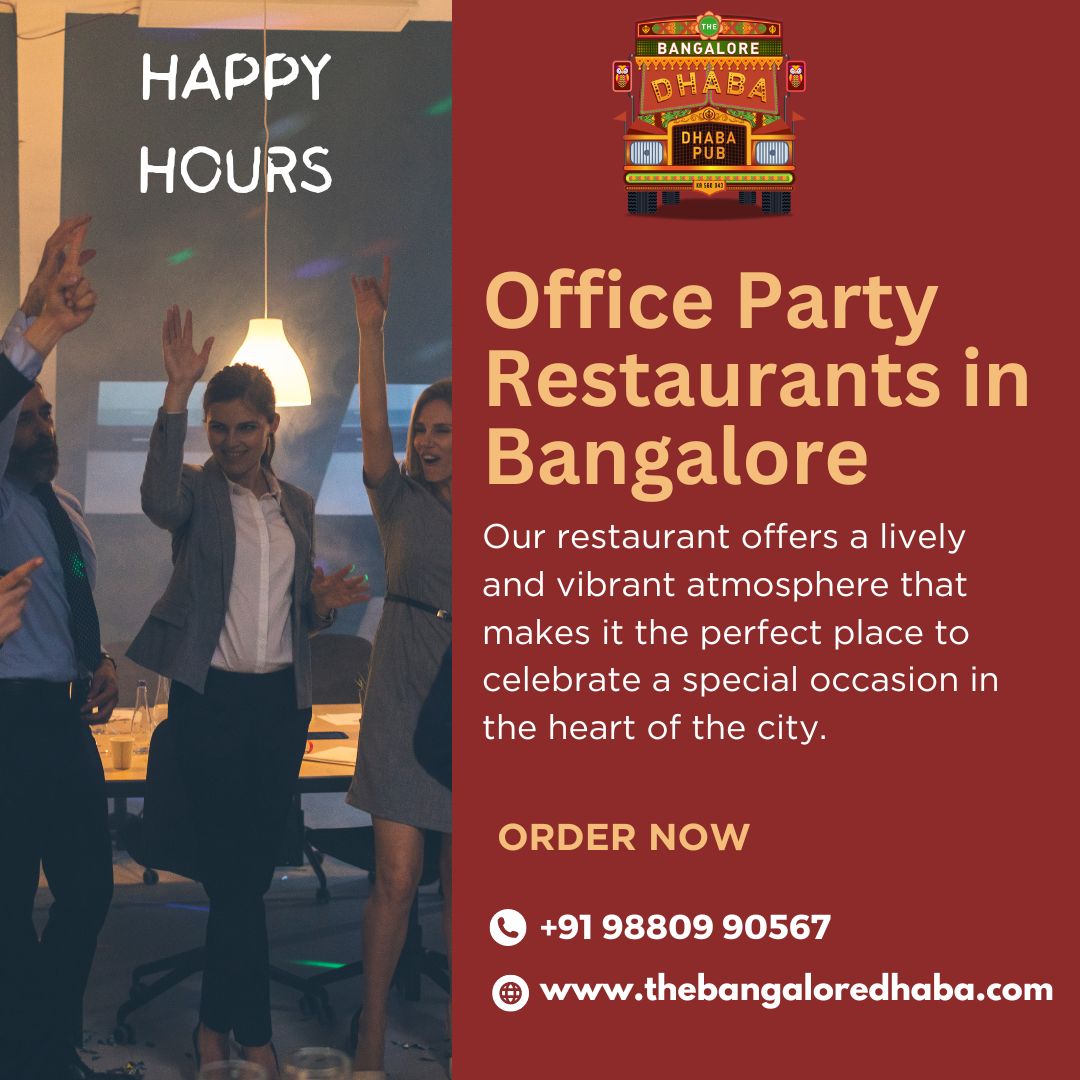  Office Party Restaurants in Bangalore KA