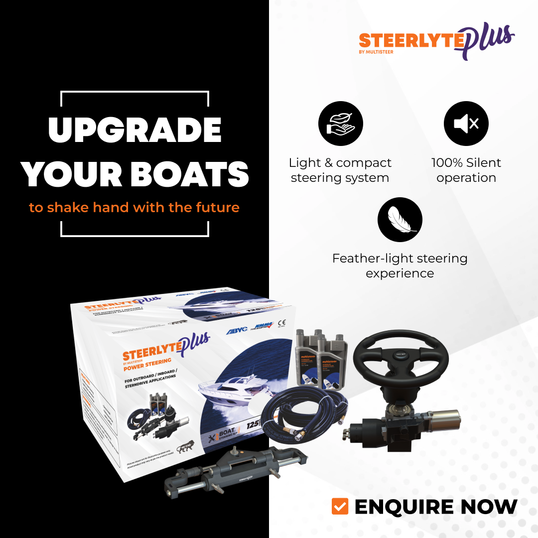  Power-Assisted Boat Steering System | Steerlyte Plus