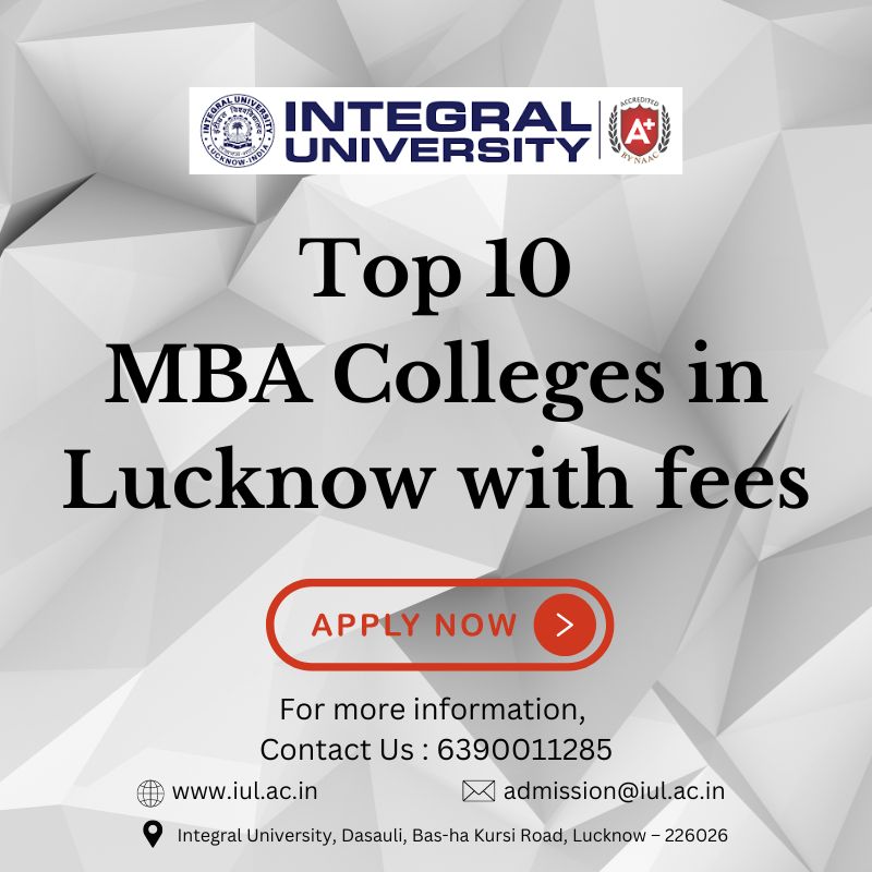  Top 10 MBA colleges in lucknow with fees without entrance exam