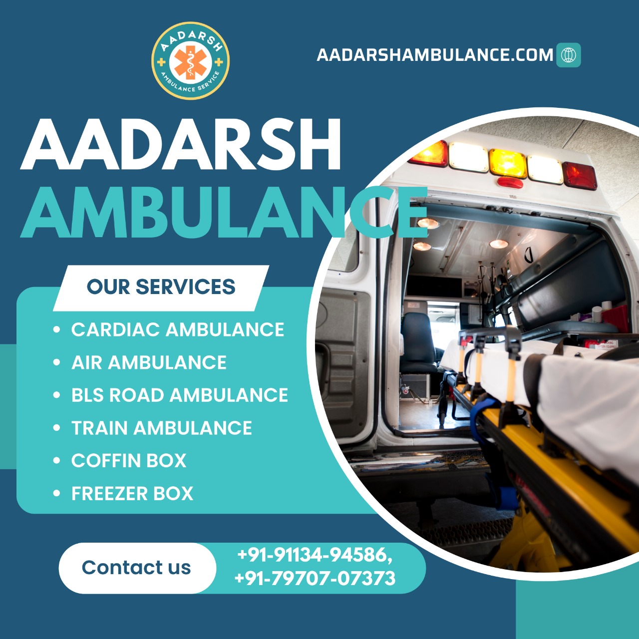  Aadarsh Ambulance: ICU Ambulance Service in Kankarbagh