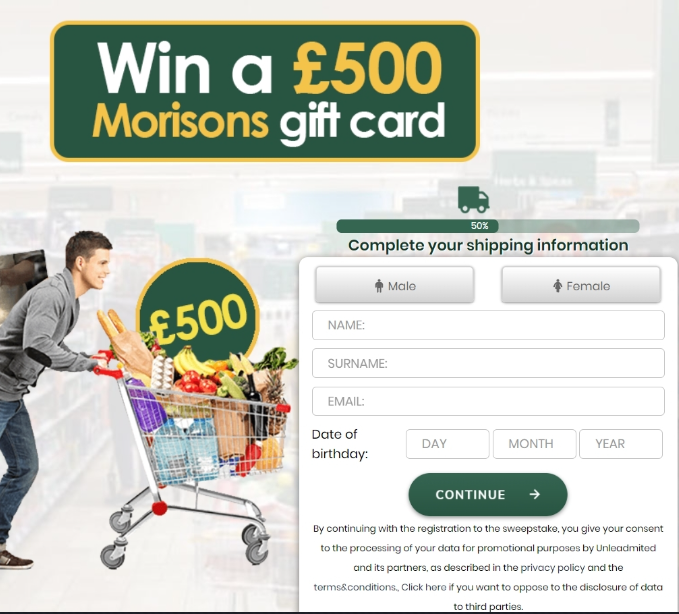  Claim Your £500 Morison Gift Card Now!