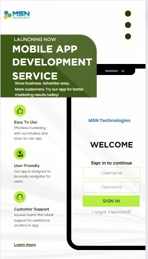  Mobile Application Development Services : MSN Technologies: