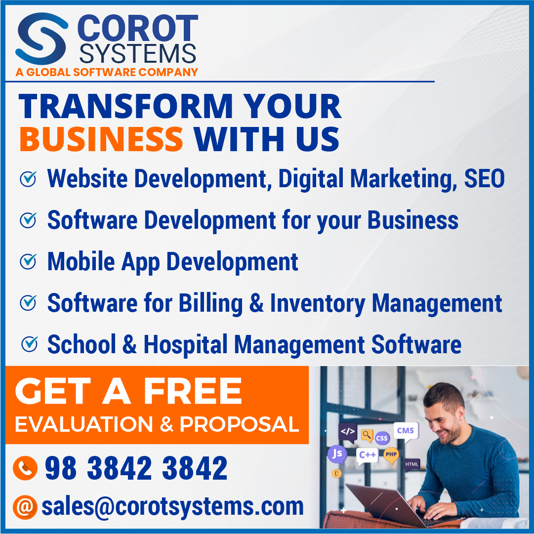  Best Website development, mobile application, software development services by Corot Systems