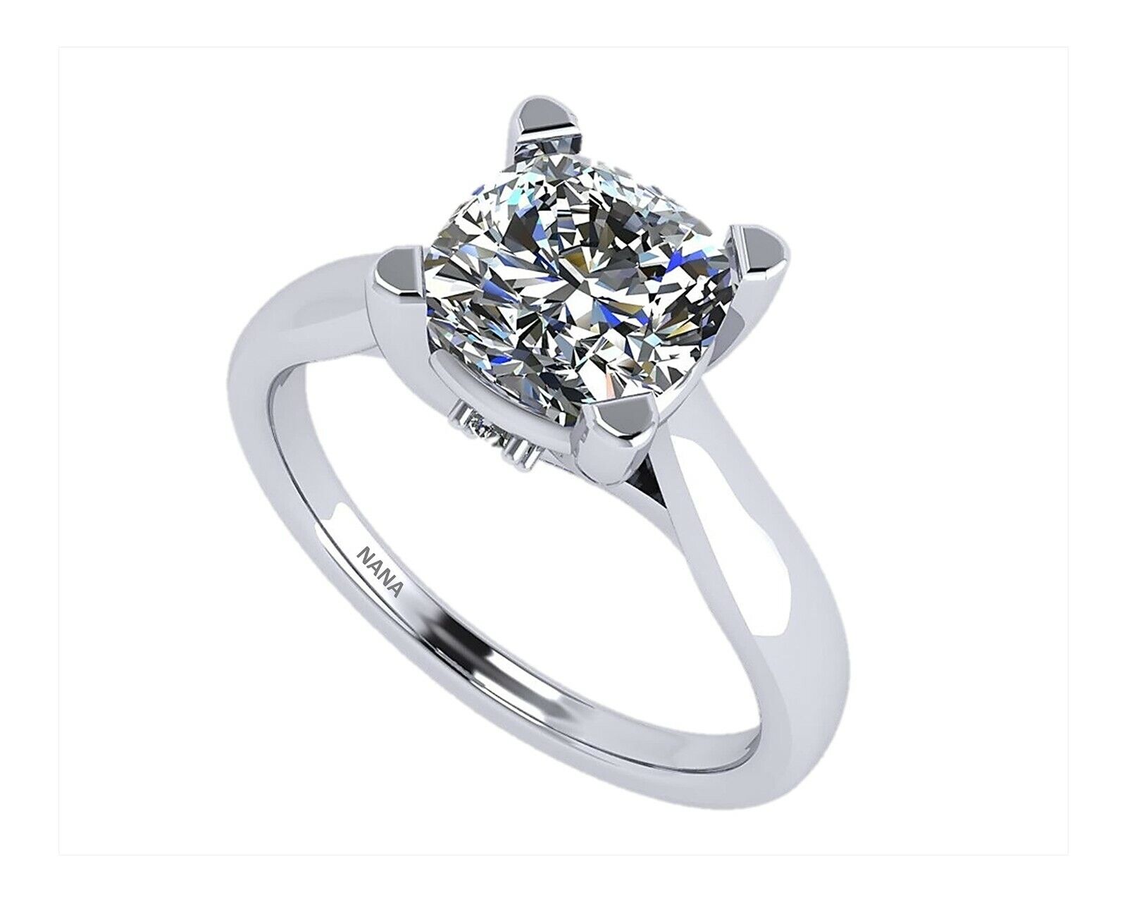  Elegance Defined: NANA Jewels Lucita Cushion Cut CZ Engagement Ring - Size 4