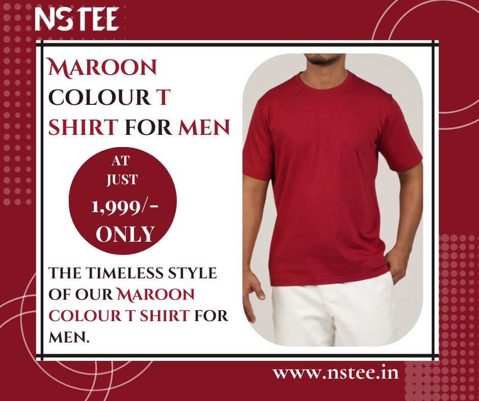  Maroon t shirt for men