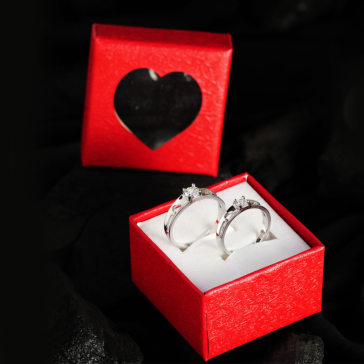  Heyshona crafted Adjustable Crown Couple Rings
