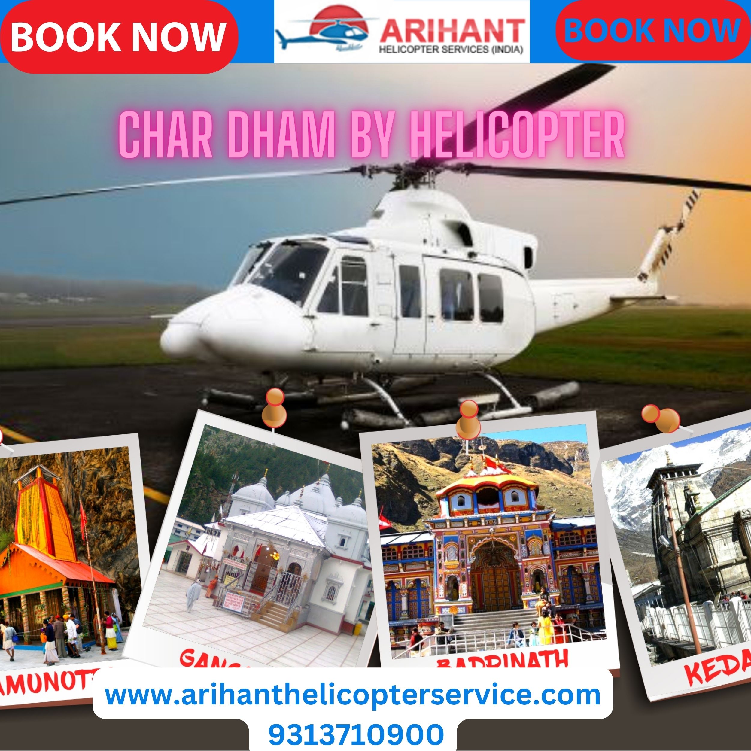  Char fham by heliopter from dehradun