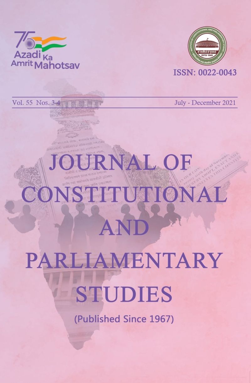  Journal of Constitutional and Parliamentary Studies | Prints Publications