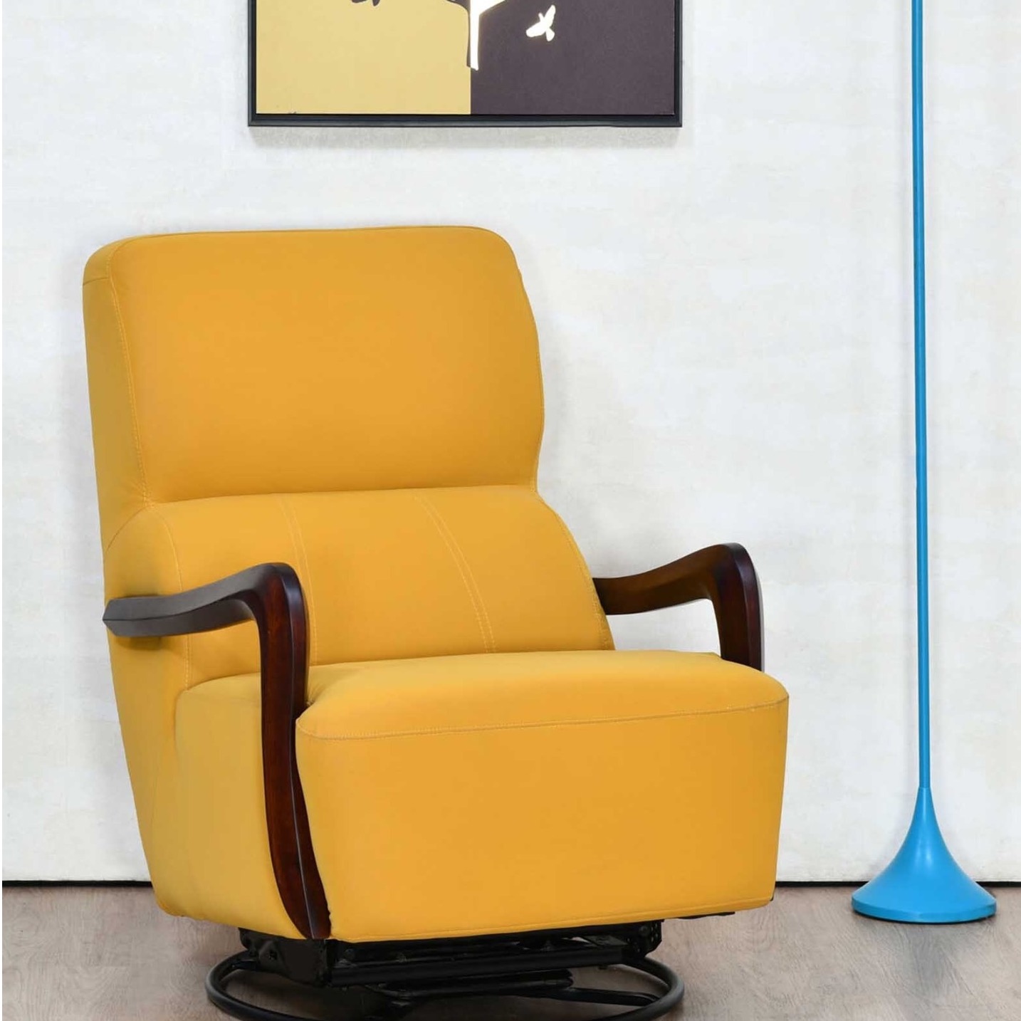  Buy Rocking Chair With Swivel in Mustard Yellow Colour  Online