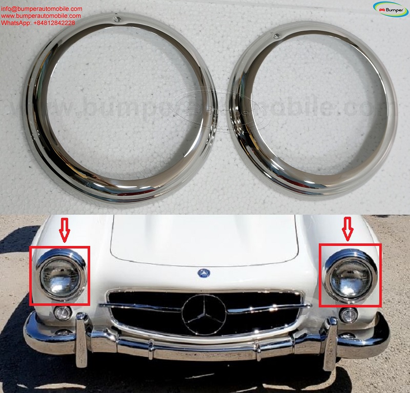  Mercedes 190SL 300SL Headlight Trim Ring 121 198