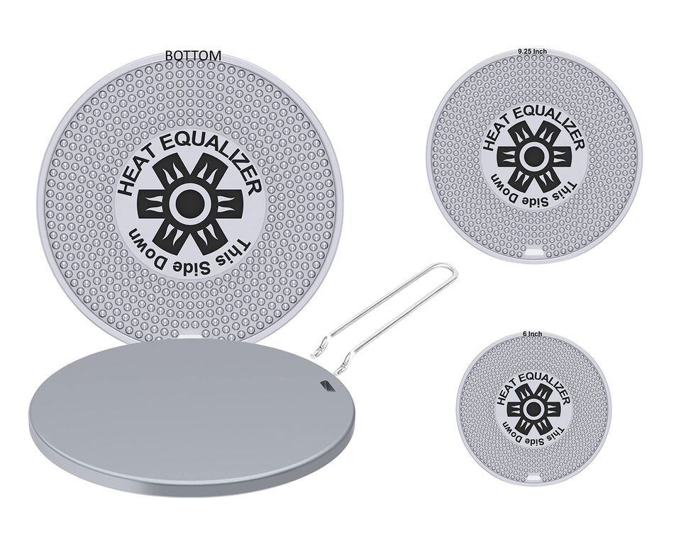  "Precision Cooking Essential: High Polish Commercial Heat Diffuser Set"