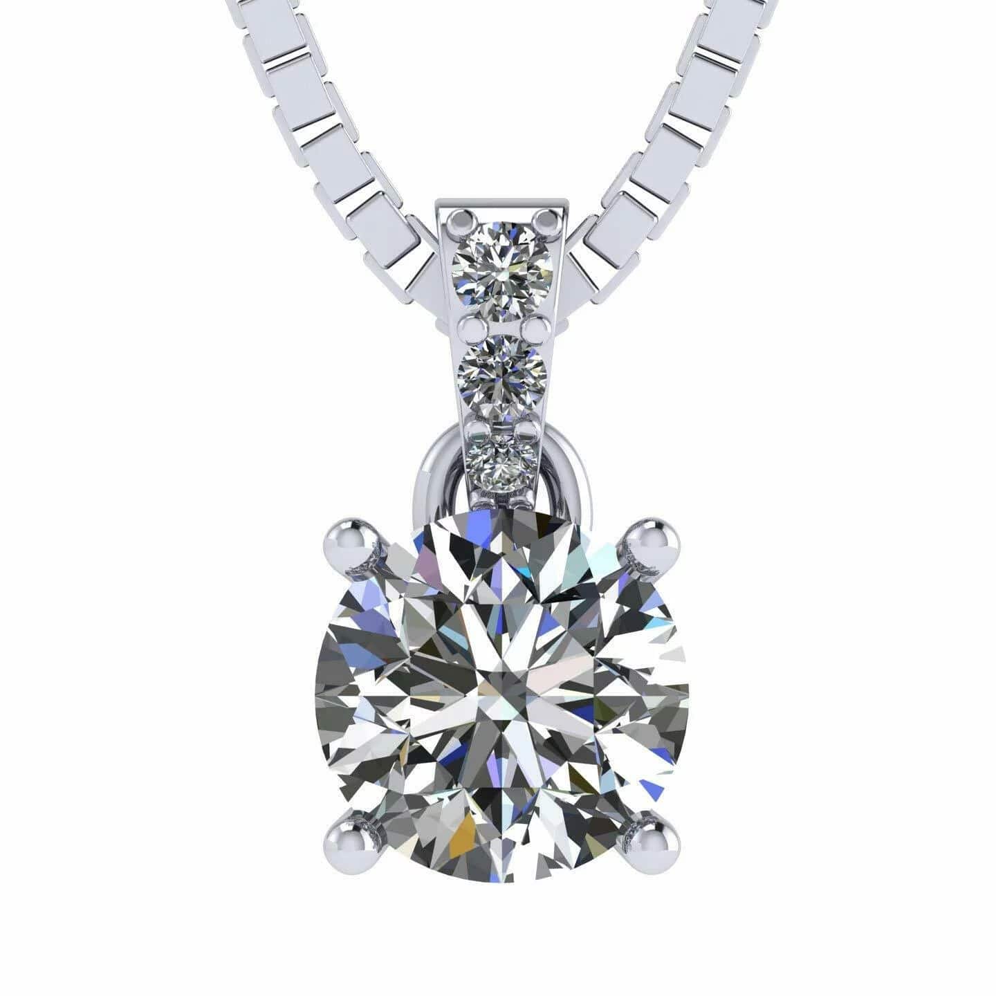  Sparkle with Sophistication: 1.00ct Simulated Diamond Necklace in Sterling Silver