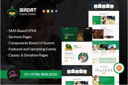  Ibadat Islamic Center HTML Template